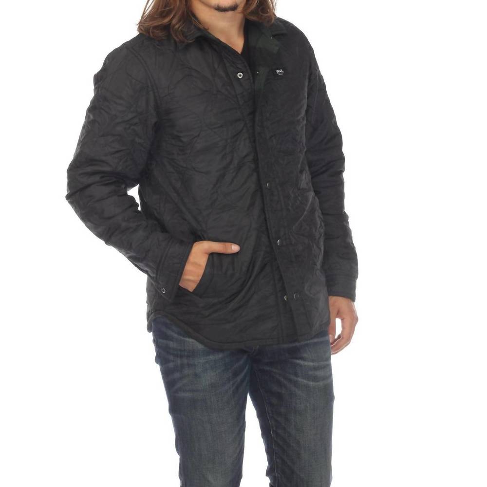 NEW VANS reversible flannel chore coat jacket in green/black plaid - Picture 6 of 9